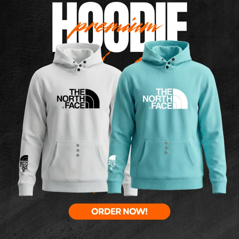 MEN'S PREMIUM HOODIE WHITE + TIFFANY BLUE COMBO