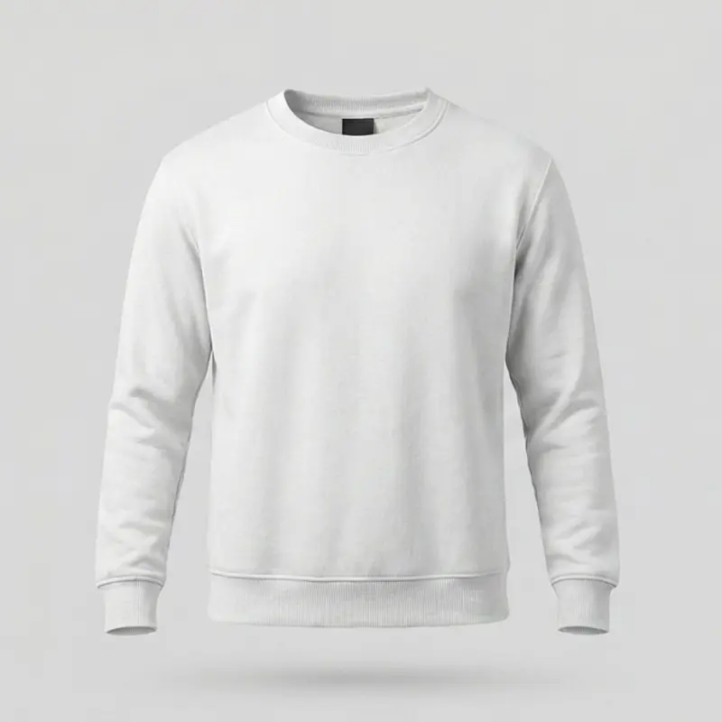 SWEATSHIRT COMBO WHITE + BLACK SOLID