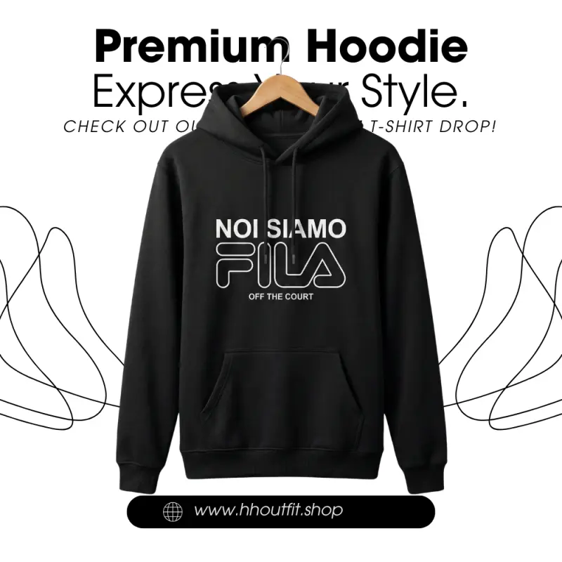 PREMIUM BRANDED HOODIE BLACK