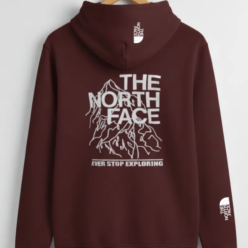 MEN'S PREMIUM HOODIE BLACK + MEROON COMBO