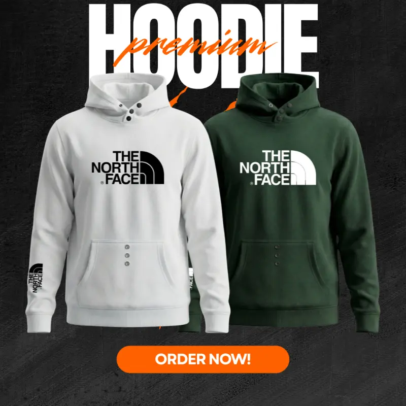MEN'S PREMIUM HOODIE WHITE+ GREEN COMBO