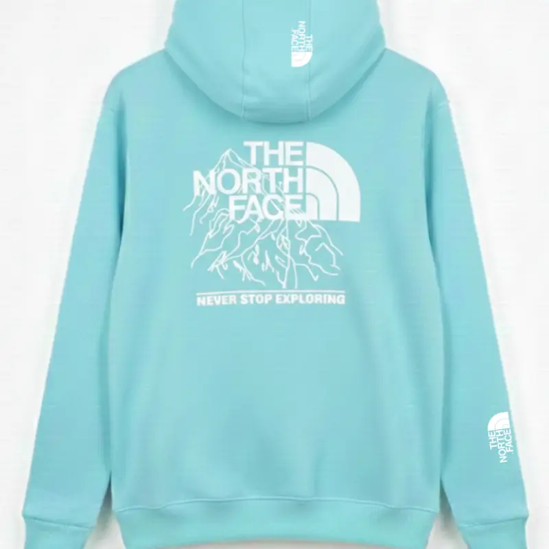 MEN'S PREMIUM HOODIE BLACK + TIFFANY BLUE COMBO SOLID