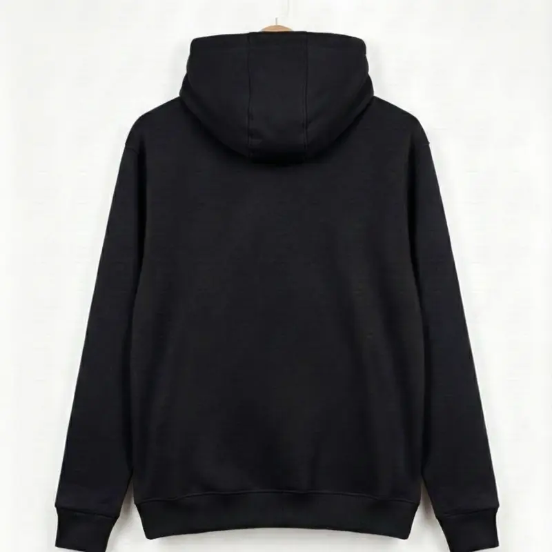 MEN'S PREMIUM HOODIE WHITE+ BLACK COMBO SOLID