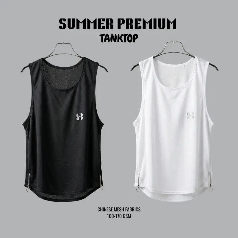 MEN' S PREMIUM TANKTOP COMBO BLACK AND WHITE
